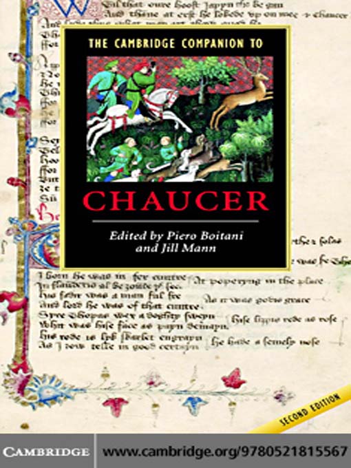 Title details for The Cambridge Companion to Chaucer by Piero Boitani - Available
